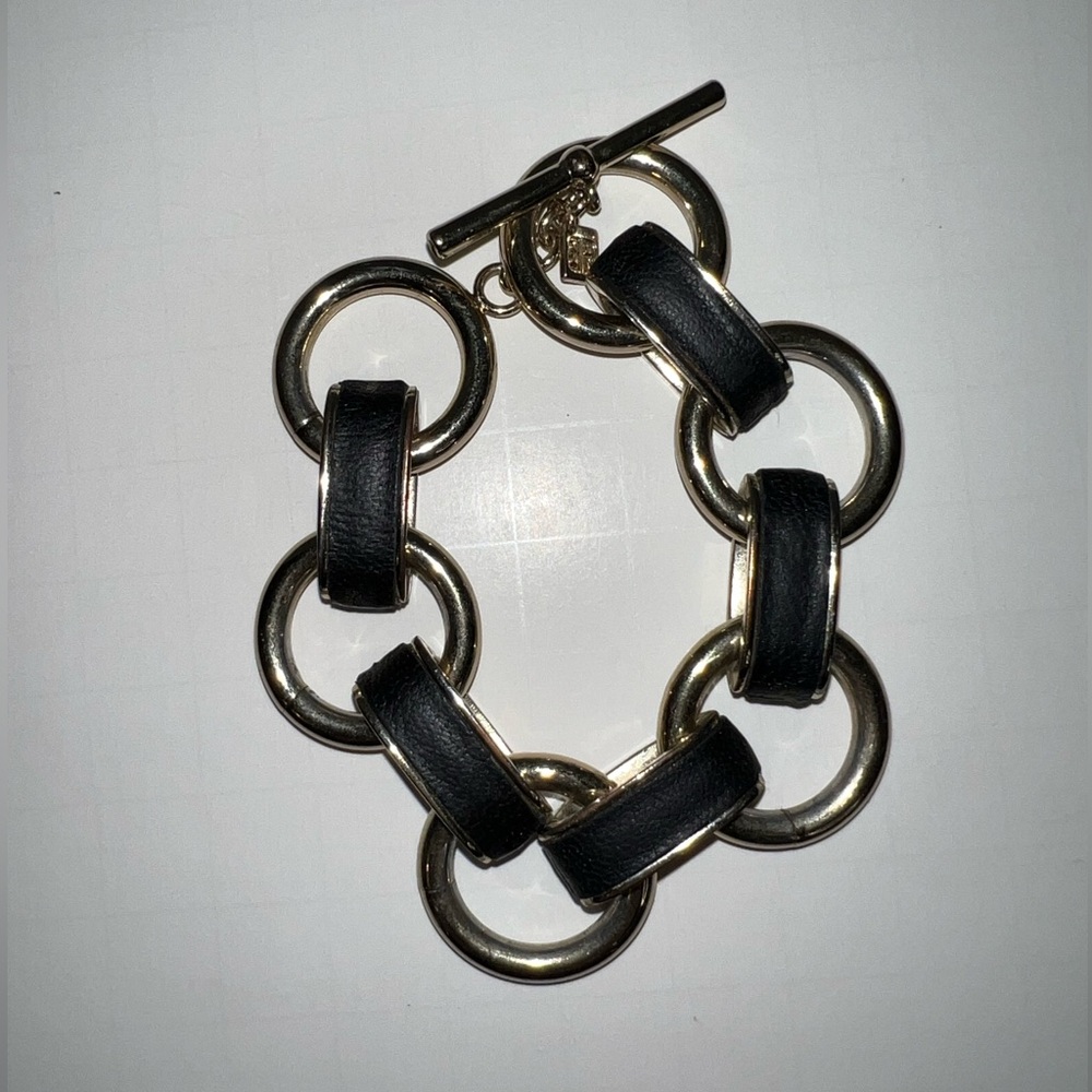 Banana Republic chain leather bracelet